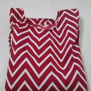 Sassystripes White Maroon Top For Women And Girls