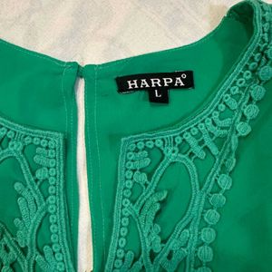 Harpa Green Colour Dress Sleeves 🌸✨✨✨