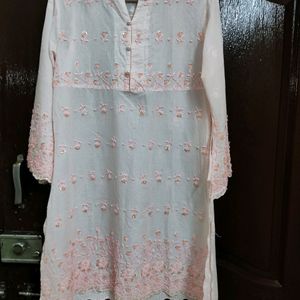 Handwork (Ari Work) Chikankari Cotton Kurta