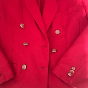 Red Cotton Blazer.