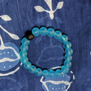 Matte Ocean Blue Bracelet | Glass Beads Bracele