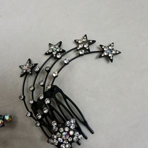 Silver And Blue Hair Accessories