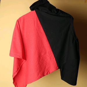 Beautiful Red  Black Tshirt For Men