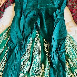 Green anarkali Kurta Set