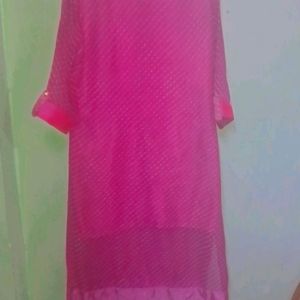 Beautiful Pink Kurti For Girls