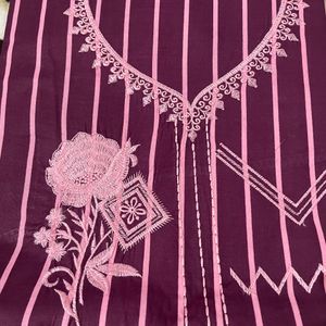 Only 250 Rs 🌸Cotton Pink Kadhai Suit With Dupatta