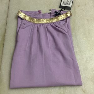 LAVENDER ALTER NECK SEQUNCE TOP