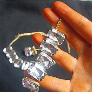 Necklace With Bracelet, Ring And Earrings