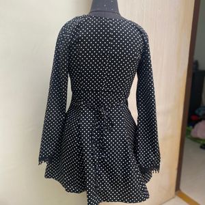 Polka Dot Bell Sleeve Dress