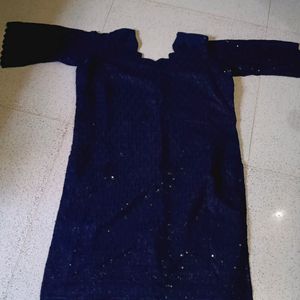 New Chiknari Kurti Navy Blue Perfect Size For 6xl