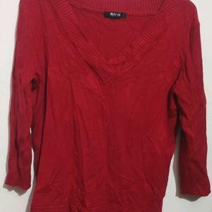 Red Winter Top For Girl Or Woman 36 Bust