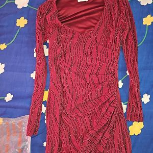 Maroon Colour Dress