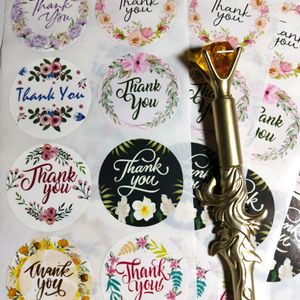 💐50 Pcs Floral Design Thank You Sticker