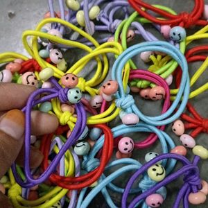 24 Pcs Colourful Smiley 😊 Rubber Bands