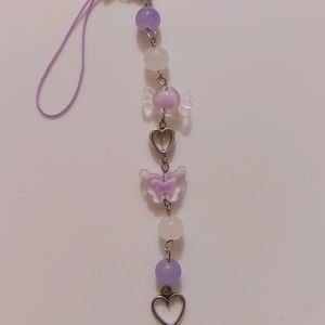 lavender theme phone charm+ keychain ˃ᴗ˂