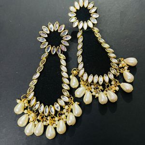 Fancy Party Wear Fabric Earrings