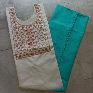 Tow Colour Kurti With Attached Sleeve