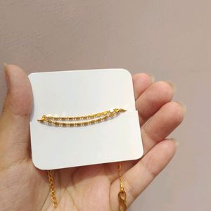 GOLDEN FLAT SQUARE ANKLET