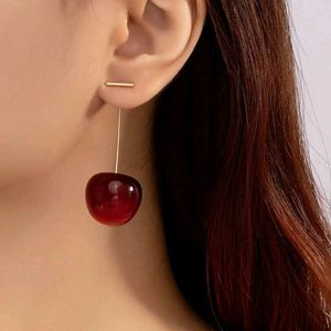 Korean Cherry Drop Earrings