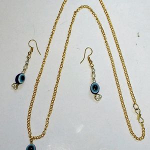 Evil chain Eyerring Korean Trend Stylish Unique/fa