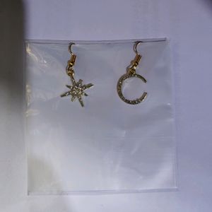 Star And Moon Earrings