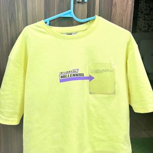 New Max Lime Green Translucent Pockets Tshirt