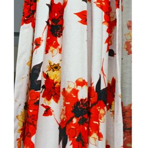 3 Set Floral Curtains.