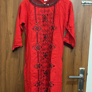 Viscose Rayon Festive Kurta For Women