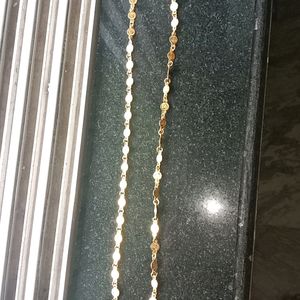 Gold Plated Chain For Women With Earrings