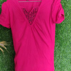 New Pink Tshirt Style Top