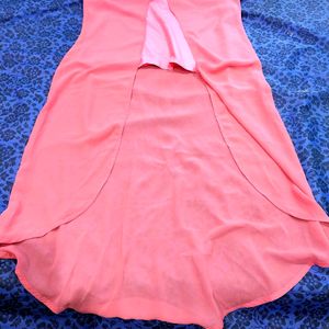 Pink High Low Kurti