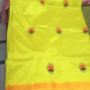 Yellow Khadi Saari