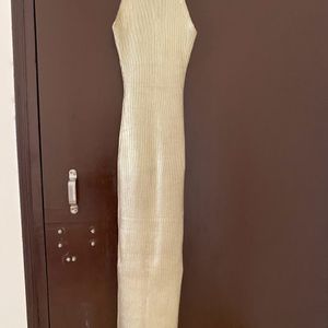 Golden Skims-inspired Midi Dress