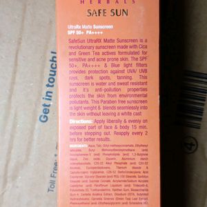 Lotus herbals Spf 50+ PA++ Ultrarx Matte Sunscreen