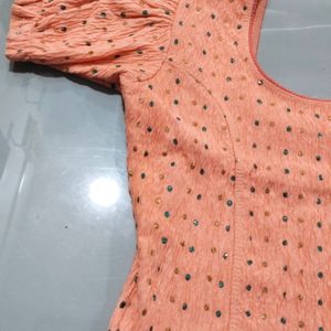 Orange Readymade Blouse.....