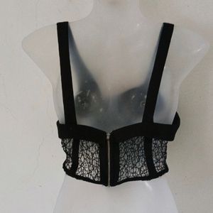 SHEIN BLACK BUSTIER TOP