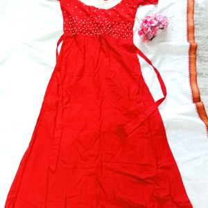 WOMEN RED GOWN