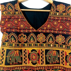 Multicolored Black Threadwork Kurta