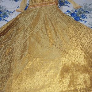 SALE ❗GOLDEN GOWN WTH NET DUPATTA ❤️