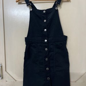 H&M Dungaree Dress Pinafore Black