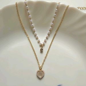 Korean Double layer Pearl Necklace