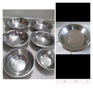 mixing bowl combo, hand aata maker , container ste