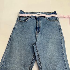 Blue Denim Straight Fit Jeans