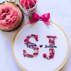 Couple Initial Letter Hoop