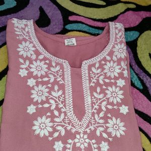 Chikankari Kurti Short Length Totally New