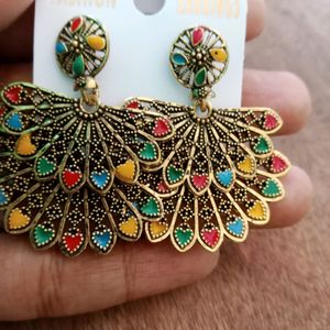 New Golden Colourful Earrings