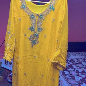 Haldi Ceremony Suit Sets Duppta Sharara Kamiz⭐