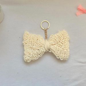 Bow Knitted Keychain