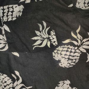 H&M black Pineapple Printed Floral Shirt