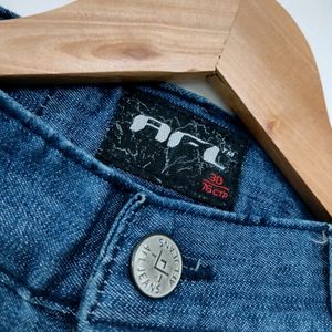 AFL by Fbb Solid Blue Mens Jeans